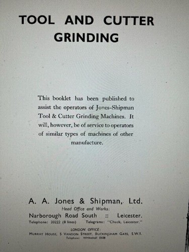 Jones shipman tool cutter - jones, &