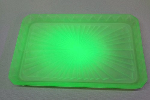 Art deco uranium green - deco, glass