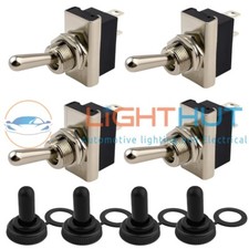 4 x 12V 25A Heavy Duty On Off Waterproof Toggle Switches Lucar Terminals SPST