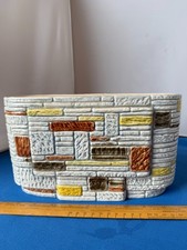 Vintage SylvaC Brickwork Planter / Jardinière – Multicolour 1960s Pottery