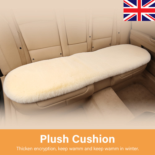 Faux sheepskin car - sheepskin, back