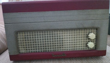 Dansette Major late 1950's record player, red.