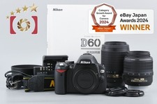 "Shutter count 553" Nikon D60 10.2 MP DSLR Camera 18-55 55-200 Lenses