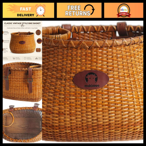Handmade wicker bike basket - handmade,