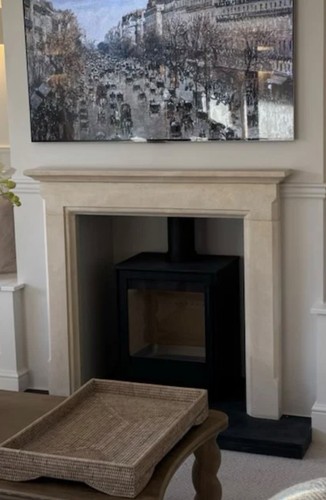 Bath stone fireplace surround