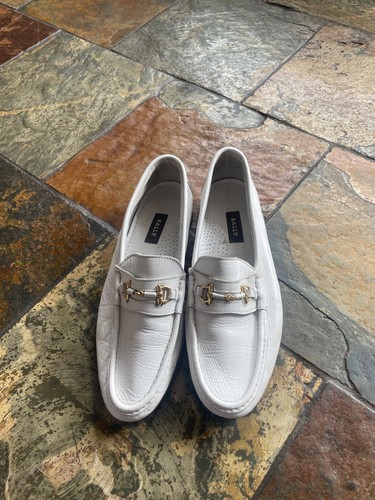 Bally white loafers - bally,