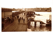 The Pier Ryde Isle Of Wight Vintage Real Photo Postcard