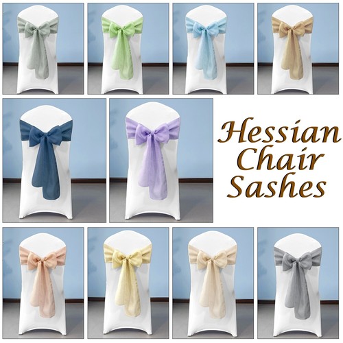 10pcs hessian burlap chair - 10pcs,