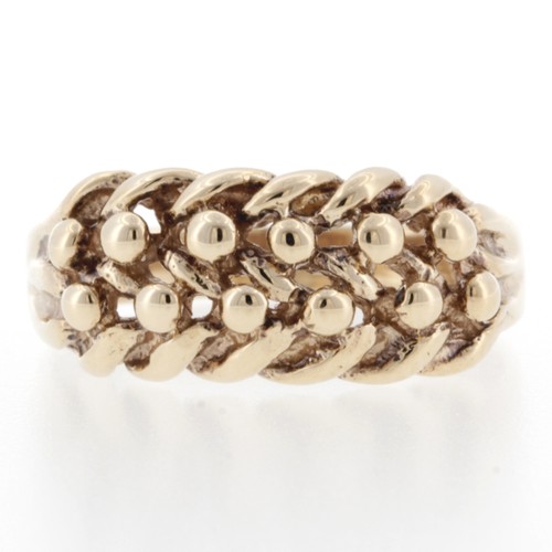 9carat yellow gold keeper - keeper, ring
