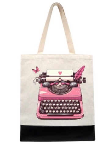 Cute retro pink typewriter - cute,