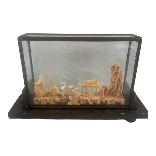 Vintage chinese cork carving - vintage,