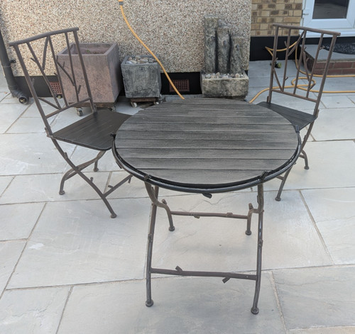Rustic garden patio table and - garden,
