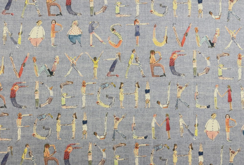 Voyage fabric sample alphabet - voyage,