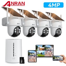 ANRAN 4MP Wireless Security Camera System Outdoor Solar Battery Powered PTZ 4GB