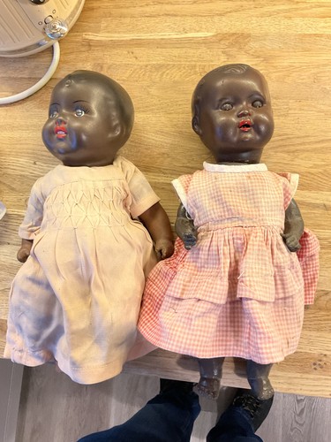 Vintage black dolls with - black,