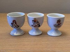 3 Vintage Foreign Egg Cups The Same Design With Each Different children’s 