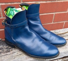 VINTAGE REGENT WOMENS BLUE LEATHER JODHPUR RIDING BOOTS SIZE UK7.5