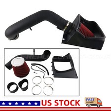 Black Cold Air Intake System Filter Heat Shield fit 2011-2014 Ford F150 5.0L V8