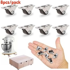 8x Fixed Caster Wheels Mini