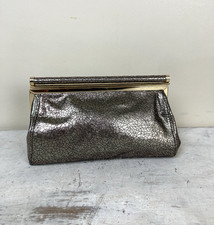 REISS Gold Metallic Clutch Bag