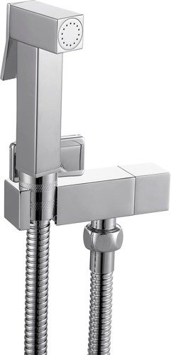 Square chrome brass douche - brass,