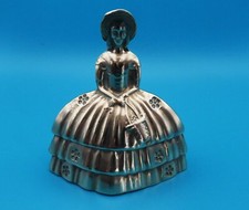 CRINOLINE LADY BRASS BELL - Vintage English Brass collectable