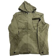 G-STAR Men's Lever Green Rovic Z-Hooded Overshirt L/S Jacket RRP £100