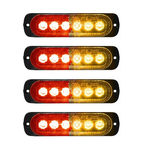 Led red amber car - 4x,