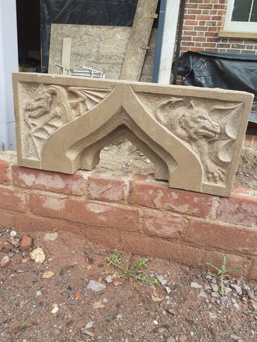 Gothic stone tracery arch - stone,