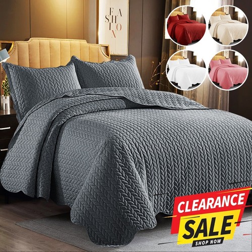 Piece quilted bedspread bed - piece,