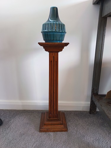 Antique oak wooden bust - antique,