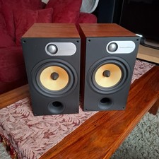 B&W 685 speakers in Red Cherry
