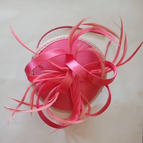 Pink hat fascinator band - hat,