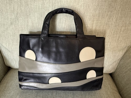 Large black leather - , bag