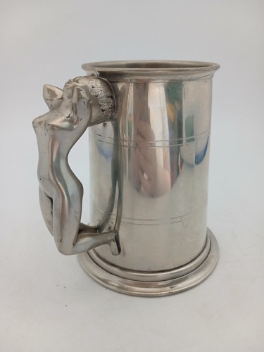 Vintage english pewter tankard - vintage,