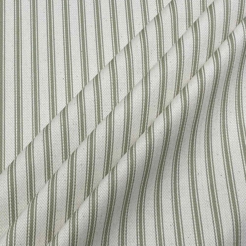 Kent ticking stripe - ticking, green