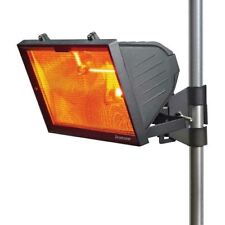 IP24 1300W Outdoor Infrared Heater with Mesh Grille and RS7 1300W Tube Black