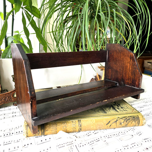 Vintage wooden book - wooden, trough