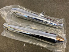 Genuine Pair Chrome Triumph Thruxton 900 2016 Standard exhaust silencers