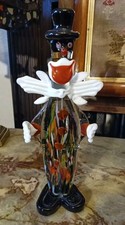  Large Murano Vintage Art Glass Clown Figurine 34cm Hand Blown