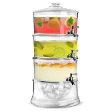 3 TIER PARTY DRINKS DISPENSER COCKTAIL SOFT DRINK JUICE TAPS 10.5L SUMMER PUNCH