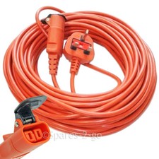 CABLE for FLYMO 20 Metre Mains POWER FLEX LEAD PLUG 20m Lawnmower Grass Trimmer