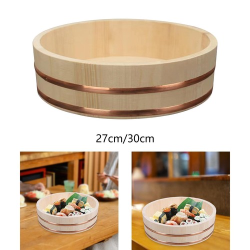 Wooden sushi rice bowl round - sushi,
