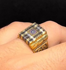 VTG Vintage Brass Stone Men's