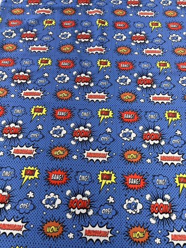 Blue comic print - blue, liverpool