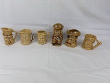 Vintage Sandland ( + Others ) Small Character / Toby Jugs X 6 ( Crazed )