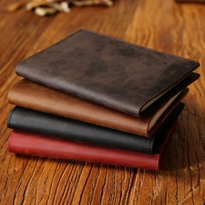 Retro Cowhide Leather Book Cover A5 A6 Notebook Case Protect Cover Xmas Gifts UK