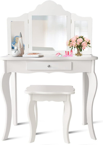 Kids wooden vanity table - wooden,