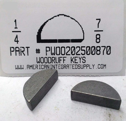 4x7 woodruff keys steel - keys,