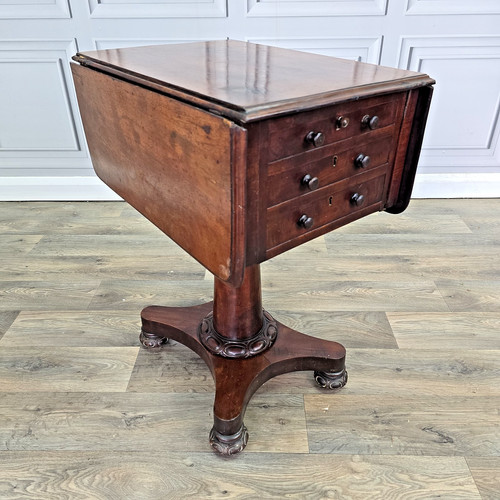 Antique mahogany work table - antique,